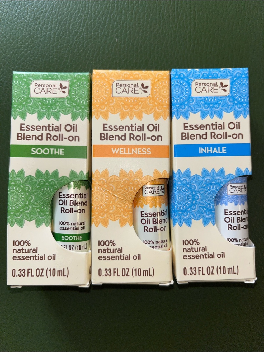 Personal Care Essential Blend Roll-On Trio — Soothe, Wellness, Inhale